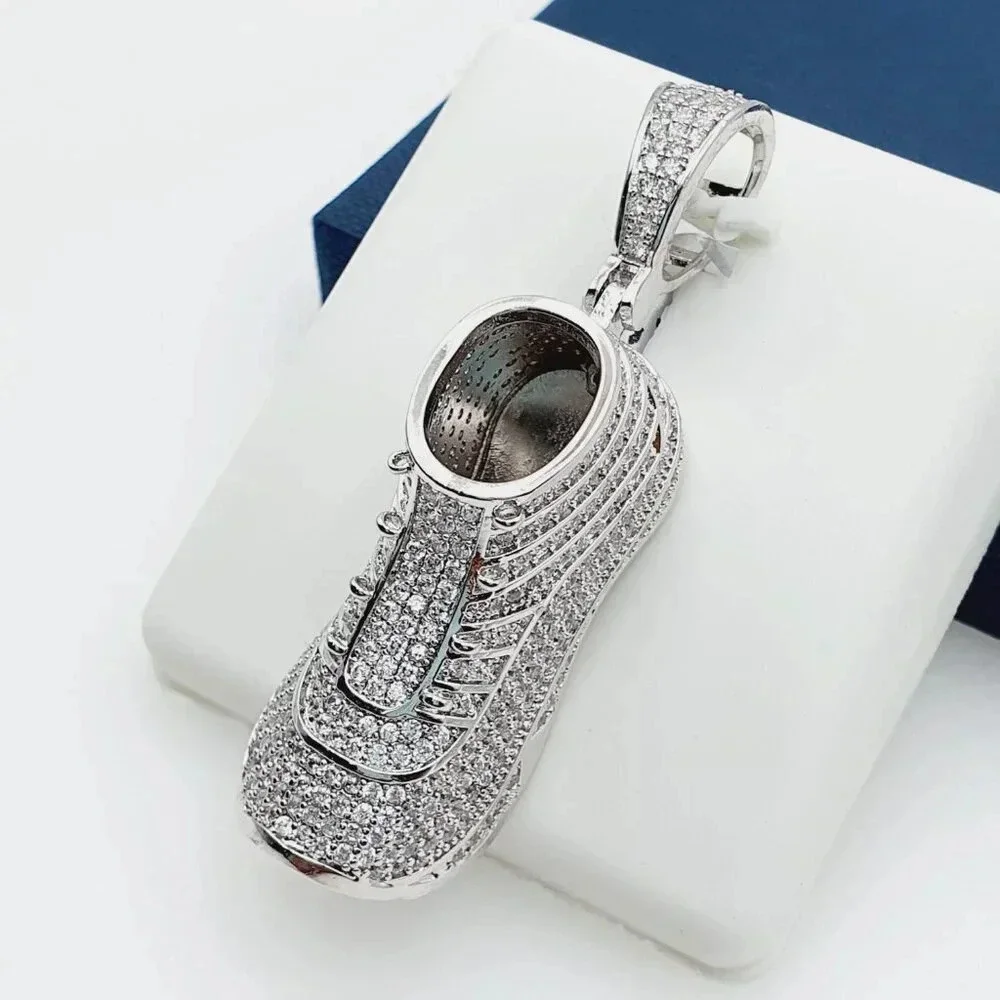 925 Sterling Silver Plated CZ Pendant, EVBRS642 - Picture 10 of 11
